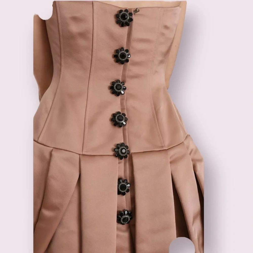 Dolce & Gabbana Crystal Pink Silk Chandelier Ball Gown Dress IT42 M Pink - Picture 8 of 9